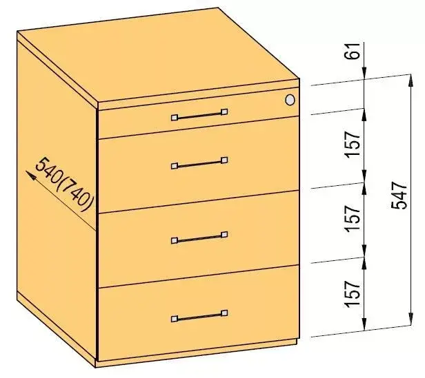 K-BBP Konténer 540/292mm típus 3/változat 3 (fiók fém,teljes kihuzású sín,beh.) Nézd meg most
