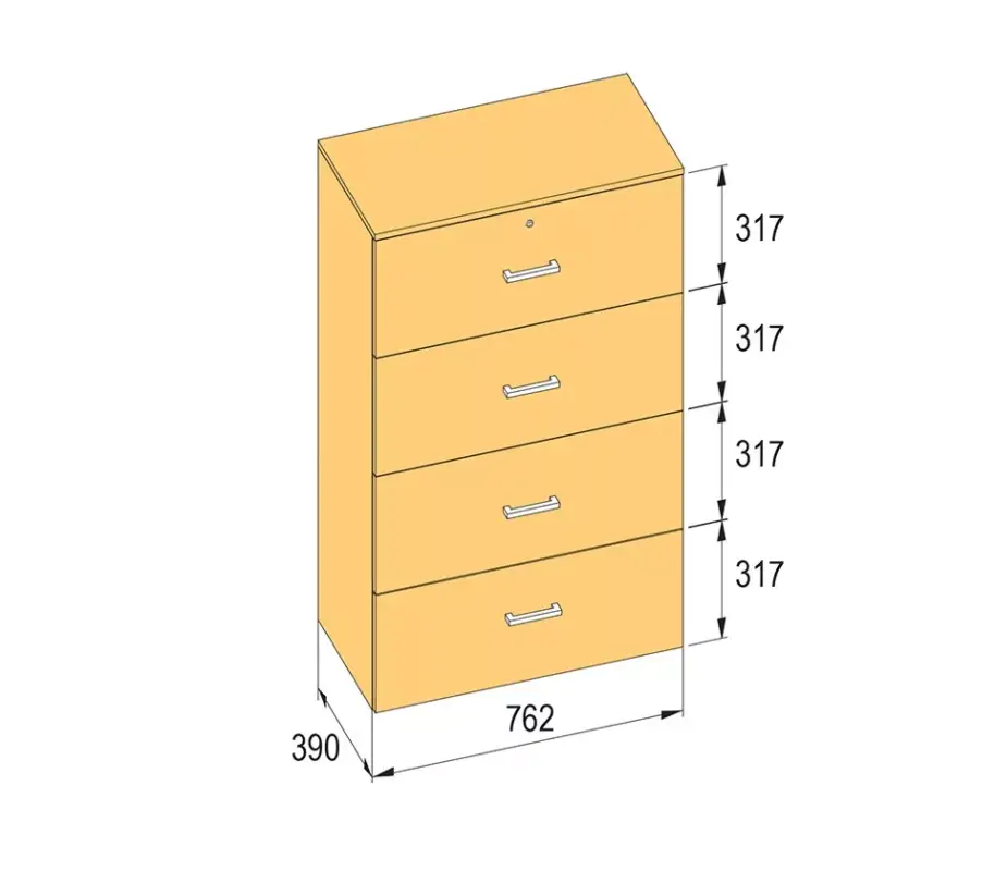 K-BBP R4 típusú irattartó szekrény 762 mm belső szélességre, 1276 mm magasságra Árengedmény