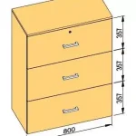 K-BBP R3 típusú irattartó szekrény 762 mm belső szélességhez, 1076 mm magasságho Ne maradj le