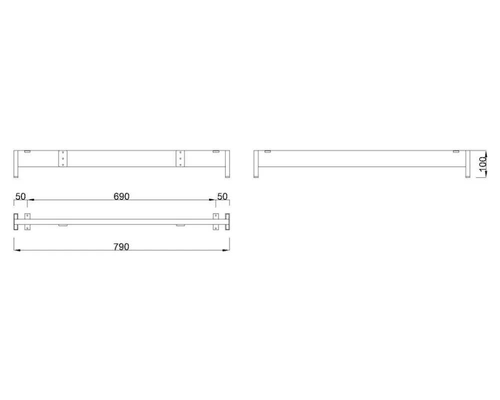 Olcsóbb MILADESIGN lábazat alacsony Mobilar M6208-K ezüst