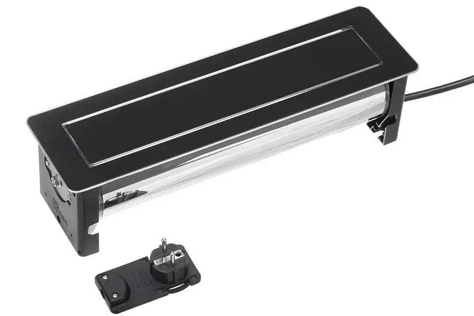 Vedd meg most VersaTurn 3x 230V, 2x USB A 5V, fekete üveg