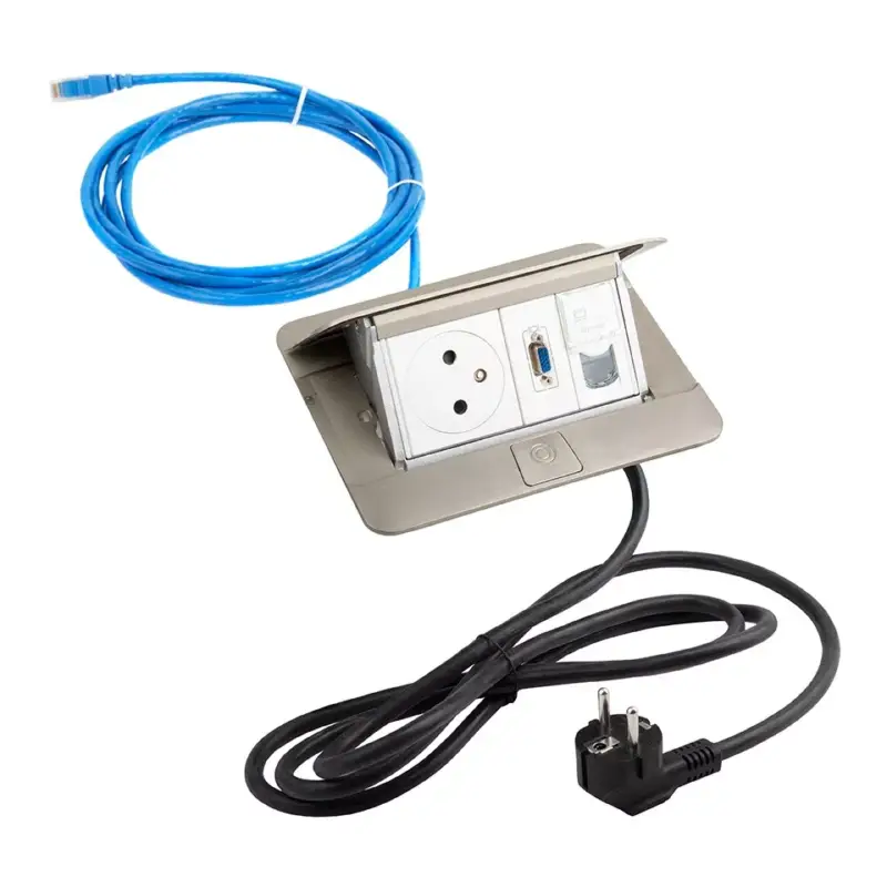 Rendeld meg most LEGRAND Pop-up v2,1xelektromos dugaszo.aljzat 230 V,1xadat RJ45,1xVGA,nemesac.