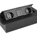 Bestseller StrongPower Elektromos aljzat 2x 230V Schuko,2x USB Power, fekete