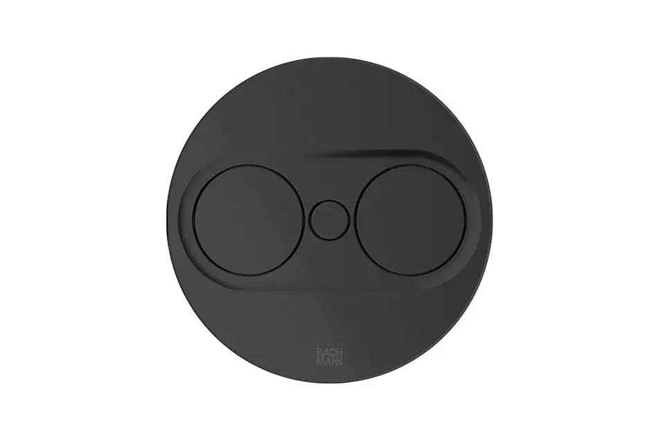Outlet BACHMANN 946.104 Twist 2 kulatá, 1x 230V + USB A/C 22W, černá matná, Schuco