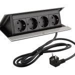 Biztonságos fizetés LEGRAND PopUp, 4x230V, csiszolt alumínium, SCHUKO