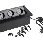 StrongPower Elektromos aljzat 3x230V, Schuko, fekete Vedd meg most
