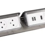 Különleges ajánlat LEGRAND Pop-up dupla, 2x 230V, USB A+A tápellátás, 1x RJ45, HDMI, rozsdamentes a
