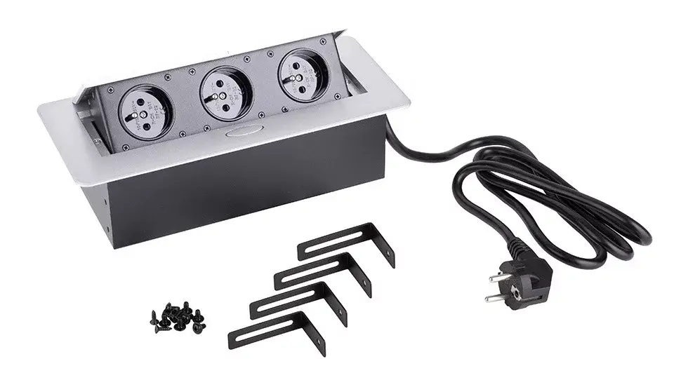 Prémium StrongPower Elektromos dugaszoló aljzat 3x 230V, nemesa.im., FR