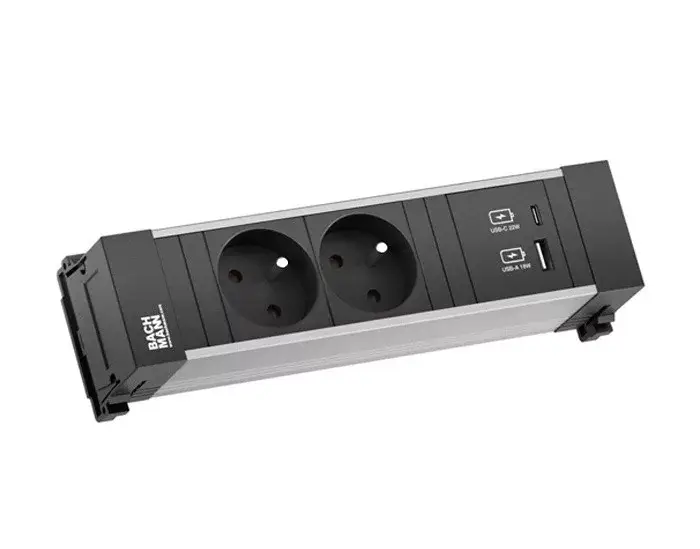 BACHMANN 916.525 dugaszoló aljzat egység 2x 230V + USB A/C 22W Akciós ár