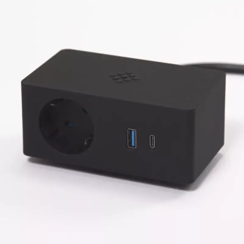 Vedd meg online VersaQ HUB 1x 230V, 1x RJ45, USB A+C 5V, 1x HDMI, Qi töltő, fekete, Schuko