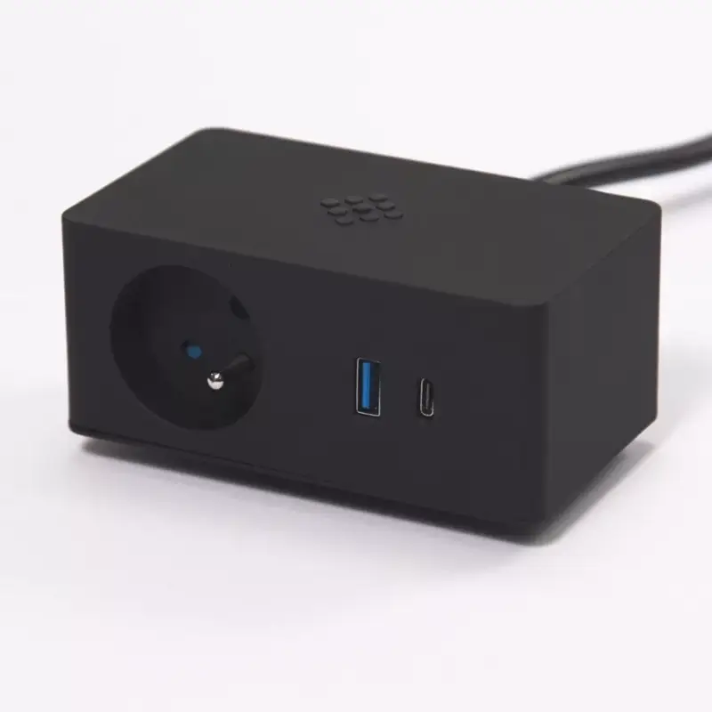 Biztonságos fizetés VersaQ1x 230V, USB A+C 5V, Qi vezeték nélküli töltő, fekete