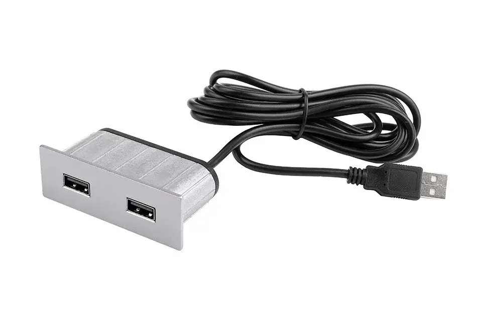 Kedvezményes ár VersaPick, 2x USB, téglalap, nemesacél, spiáter