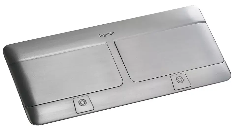LEGRAND Pop-up box csiszolt nemesacél 8 modul (2x4) 54023 Azonnali szállítás