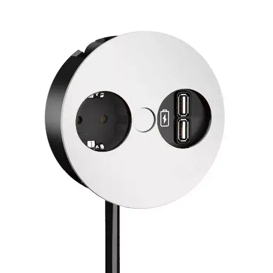 BACHMANN 931.231 Twist, 1x 230V + 1x USB- A/A, bílá matná (RAL 9010), SCHUKO Expressz kézbesítés