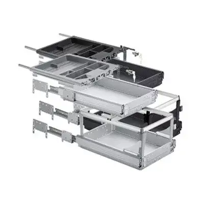 Vásárlói kedvenc HETTICH 46746 konténer szett 392/730 mm fekete SiSy