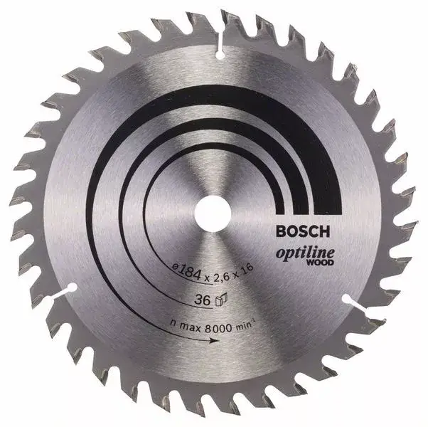 Szuper akció BOSCH 2608640818 Pilový kotouč Optiline Wood 184 x 16 x 2,6 mm, 36