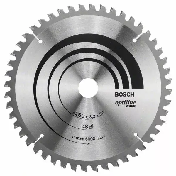 BOSCH 2608641202 Pilový kotouč Optiline Wood 260 x 30 x 3,2 mm, 48 Kihagyhatatlan ajánlat