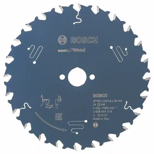 BOSCH 2608644019 Pilový kotouč Expert for Wood 160 x 20 x 2,6 mm, 24 Szezonális akció