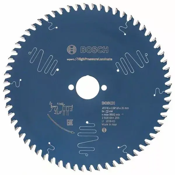 Exkluzív ajánlat BOSCH 2608644355 Pilový kotouč Expert for High Pressure Laminate 216x30 mm, 64