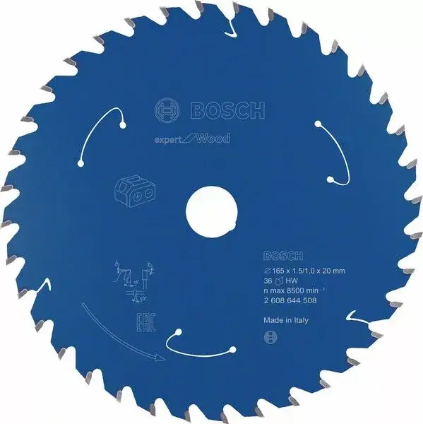 Árengedmény BOSCH 2608644508 Pilový kotouč Expert for Wood pro AKU pily 165×1,5/1×20mm, 36
