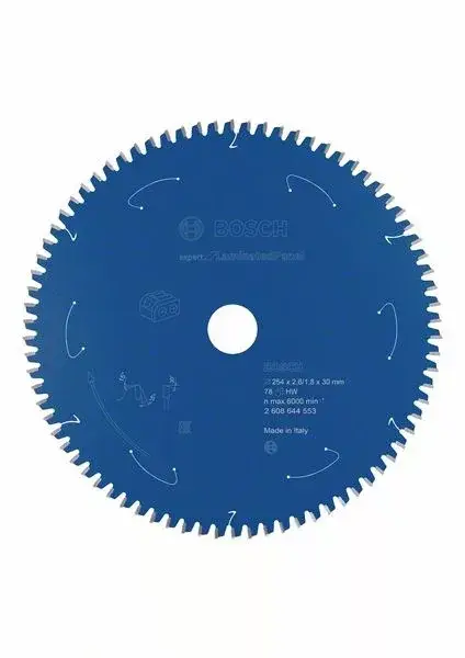 BOSCH 2608644553 Pilový kotouč Expert for LaminatedPanel - AKU 254×2,6×30mm, 78 Gyors szállítás