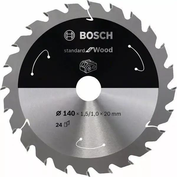 Akció BOSCH 2608837671 Pilový kotouč Standard for Wood pro AKU pily 140×1,5×20mm, 24
