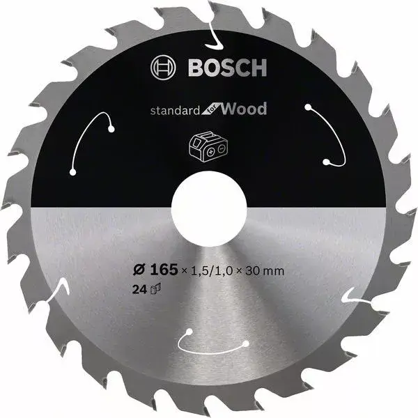 Alacsony ár BOSCH 2608837688 Pilový kotouč Standard for Wood pro AKU pily 165×1,5×30mm, 24
