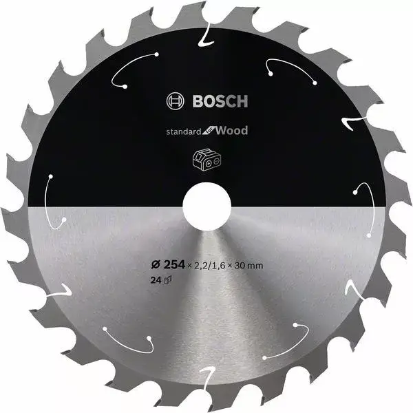 BOSCH 2608837733 Pilový kotouč Standard for Wood pro AKU pily 254×2,2×30mm, 24 Gyors kiszállítás