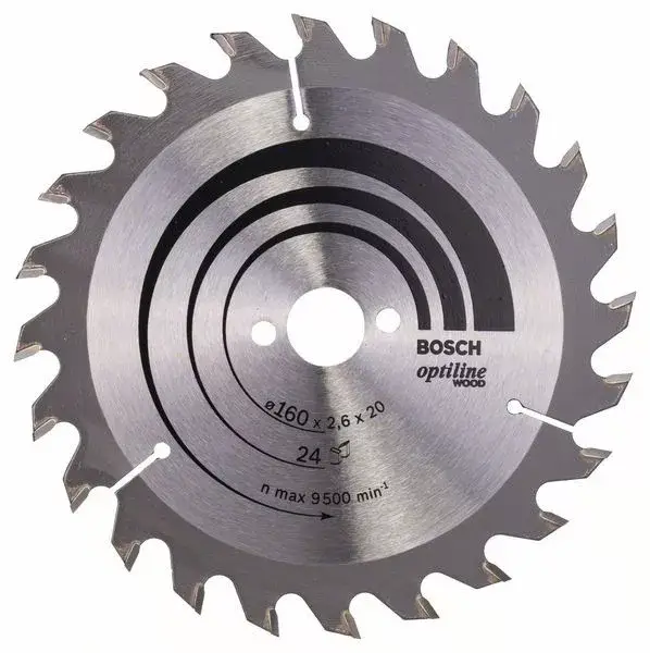Biztonságos fizetés BOSCH 2608640596 Fűrészlap Optiline Wood 160 x 20/16 x 2,6 mm, 24