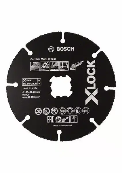 Csak ma BOSCH 2608619369 X-LOCK víceúčelový řezný kot. Carbide Multi Wheel 125 mm, 10 ks