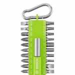 BOSCH 2607012002 Karabíneres csavarhúzó készlet (világoszöld), 21 db Csak ma