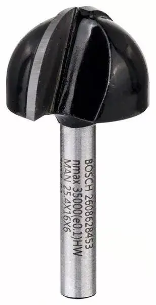Azonnali szállítás BOSCH 2608628453 Žlábkovací fréza/6 mm/R1 12,7 mm/D 25,4 mm/L 15,6 mm/G 49 mm
