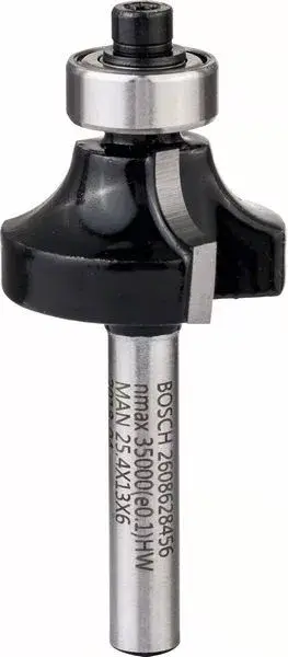 BOSCH 2608628456 Zaoblovací fréza, 6 mm, R1 6,3 mm, D 25,4, L 13,1 mm, G 54 mm Kiárusítás