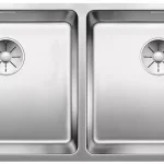 BLANCO 522987 Mosogató Andano 400/400-U selyem fényű nemesa.InFino rúd nélkül Bestseller