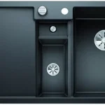 Azonnal elérhető BLANCO 525866 Mosogató COLLECTIS 6 S fekete InFino excenterrel Silgranite PuraDu