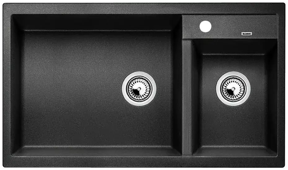 Legkelendőbb BLANCO 525936 mosogató METRA 9 fekete SILGRANIT® PuraDur® excenter nélkül