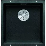 BLANCO 525990 Mosogató Subline 400-U fekete InFino kézikönyv Silgranite PuraDur Kedvezményes ár
