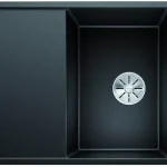Bestseller BLANCO 525842 mosogató AXIA III 45 S-F fekete SILGRANIT®PuraDur® InFino excenter