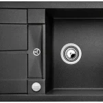 Biztonságos fizetés BLANCO 525913 Mosogató METRA 45 S Compact fekete SILGRANIT® PuraDur® excenteres