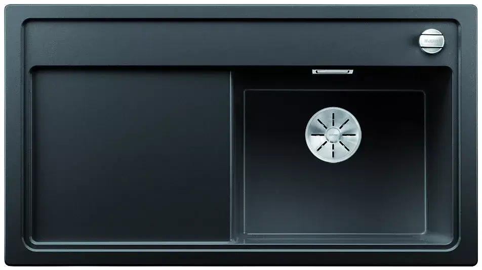 Vedd meg online BLANCO 526046 mosogató ZENAR 5S fekete SILGRANIT®PuraDur® InFino excenterrel