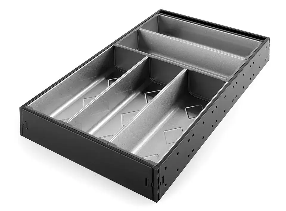 StrongMax evőeszköztartó készlet M=500, SZ=276 mm fekete, 5 tálakkal Legkelendőbb