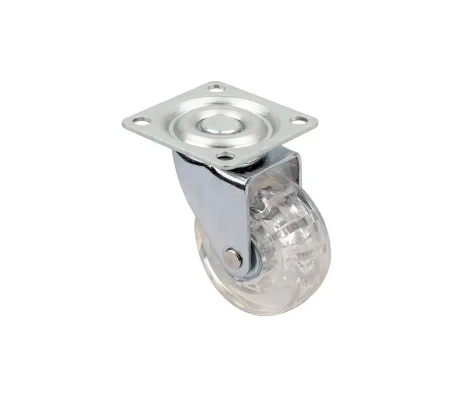 StrongCastors Kerék TOP-E, átm. 50 mm, átlátszó sötét, fék nélkül Expressz szállítás