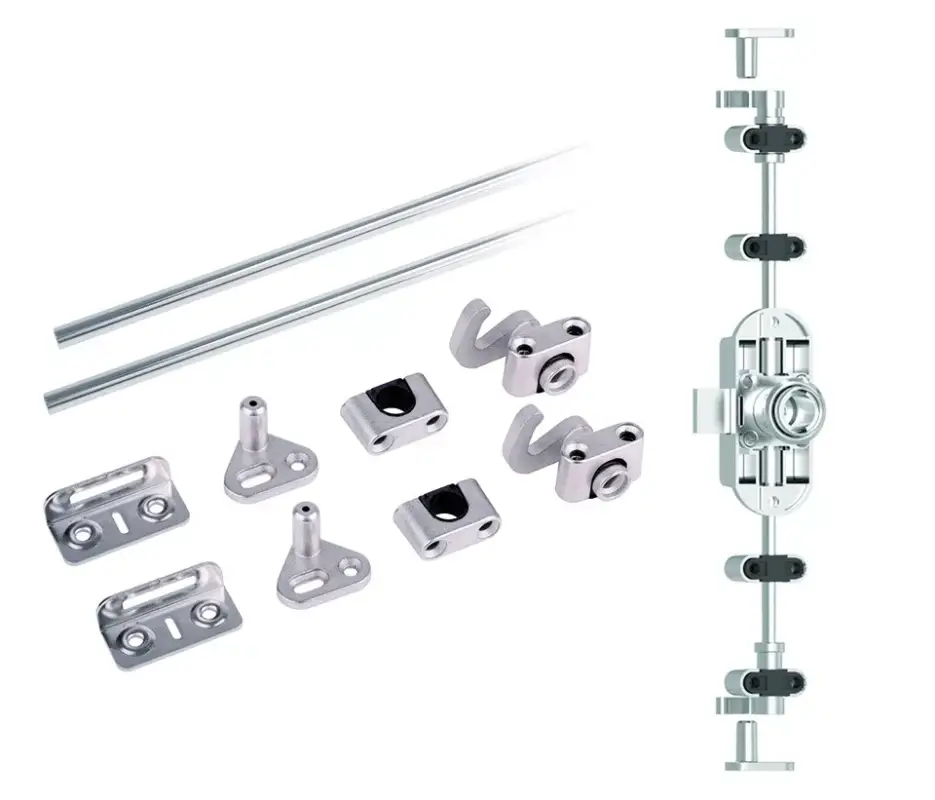 Árcsökkenés K-StrongLocks Háromutas zár cserélhető betéthez, 1000 mm-es zárrudakkal,jobbas
