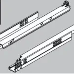 Biztonságos fizetés BLUM 560H3500C Tandem teljeskihuzású fióksín Tip-on 350mm