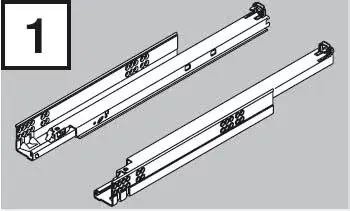 Biztonságos fizetés BLUM 560H3500C Tandem teljeskihuzású fióksín Tip-on 350mm