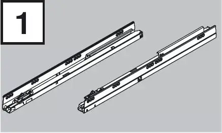 BLUM 578.5501B fióksín Tandembox 550mm 30kg J+B Expressz kézbesítés
