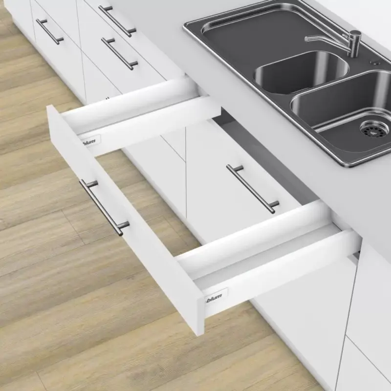 Vedd meg online K-BLUM Antaro M 500 mm/30 kg, Blumotion/TOB, szürke R9006, csavar, mosogató