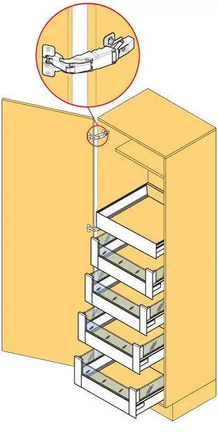 K-BLUM SpaceTower Legrabox C Pure, fehér SW-M, KB-450 mm Végkiárusítás
