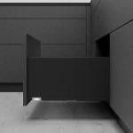 Újdonság K-BLUM Legrabox F 400mm/40 kg, Tip-on, karbon fekete CS-M, csavar