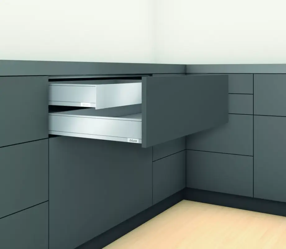 Rendeld meg most K-BLUM Legrabox M 550mm/70 kg, Blumotion/TOB, karbon fekete CS-M, expando